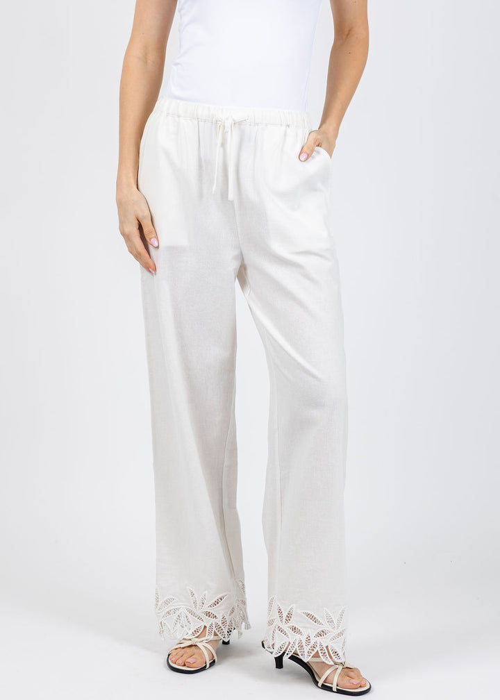 Rails Emmie Pants in White Palm Embroidery available at Barbara Katz