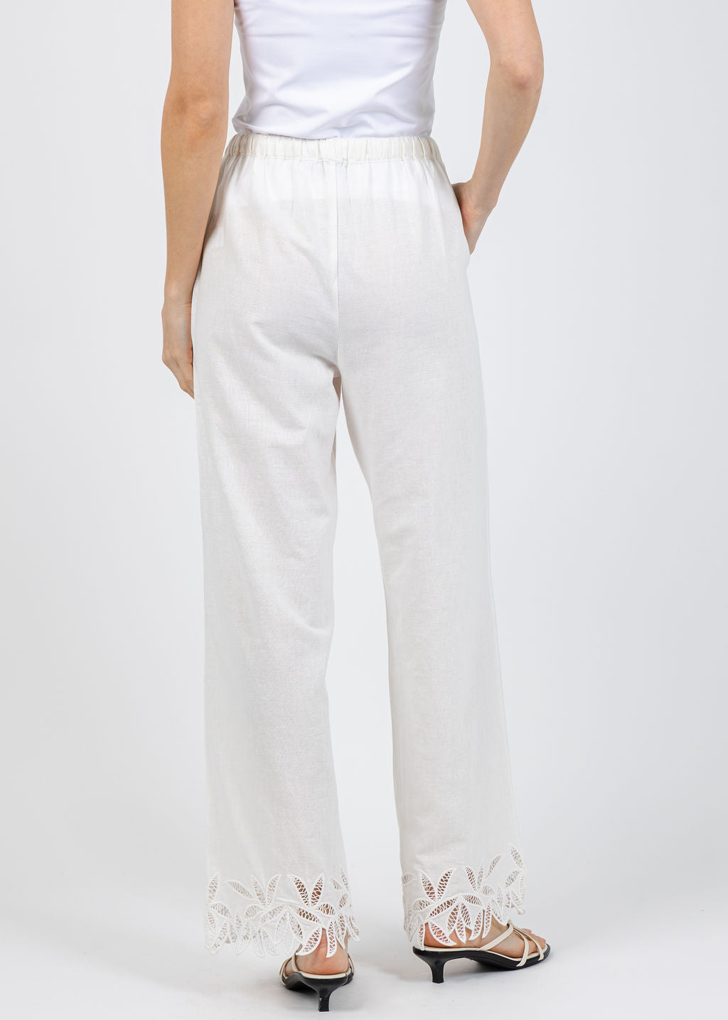 Rails Emmie Pants in White Palm Embroidery available at Barbara Katz