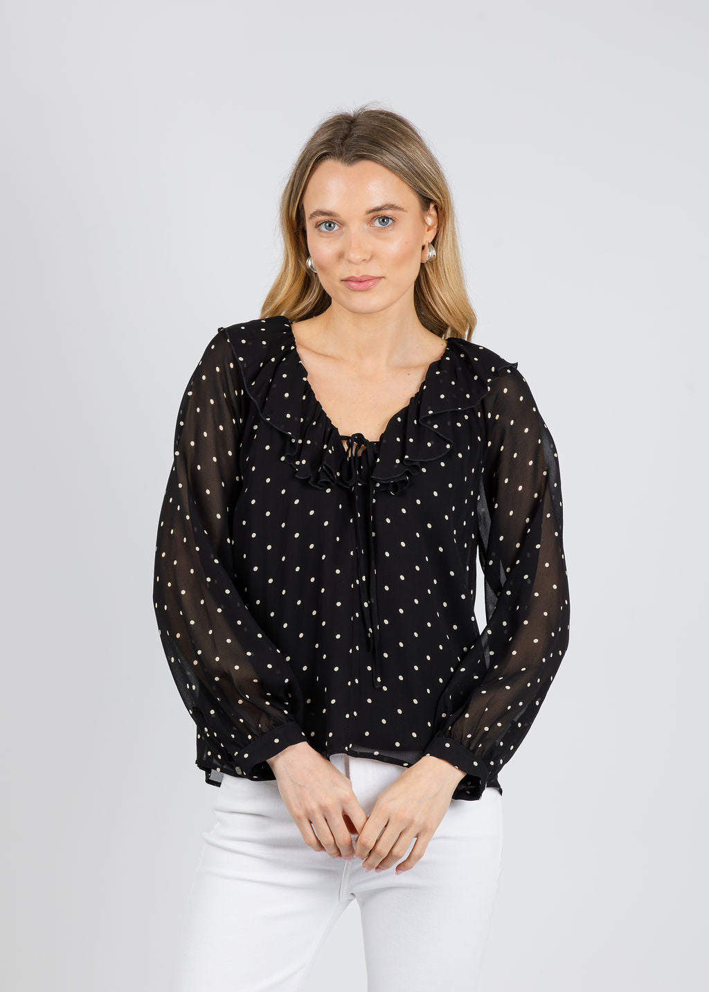 Rails Honora Blouse in Polka Dots available at Barbara Katz