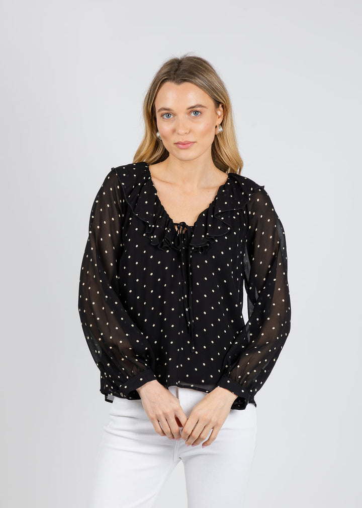 Rails Honora Blouse in Polka Dots available at Barbara Katz