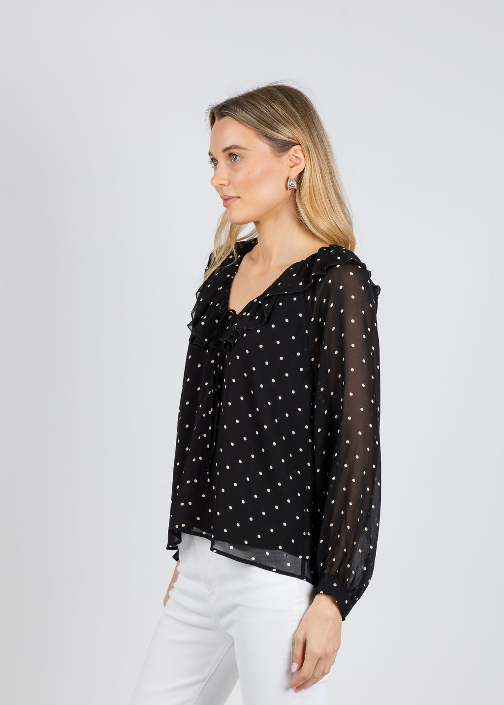 Rails Honora Blouse in Polka Dots available at Barbara Katz