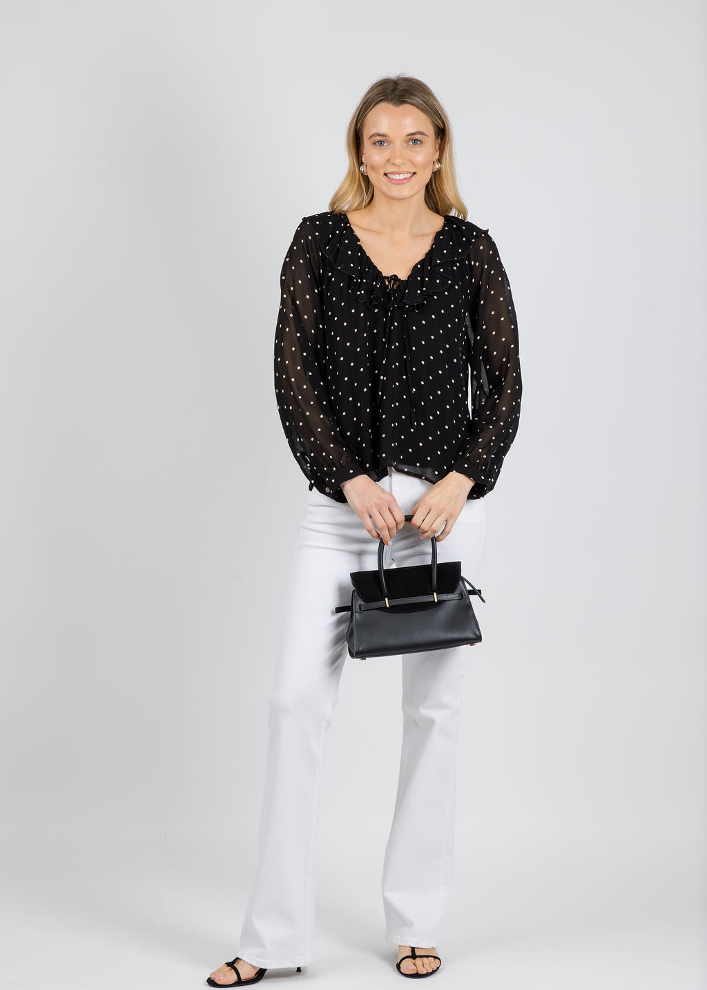Rails Honora Blouse in Polka Dots available at Barbara Katz