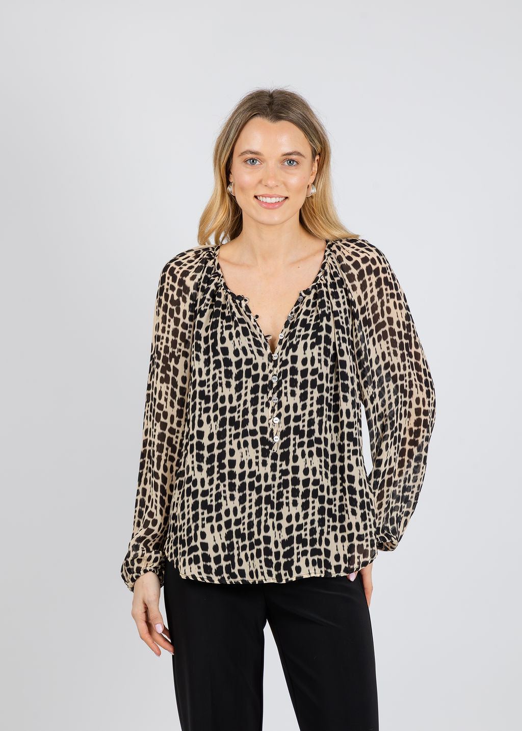Rails Indi Blouse in Spotted Shiboru available at Barbara Katz