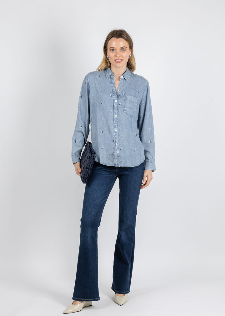 Rails Ingrid Shirt in Blue Blossoms available at Barbara Katz