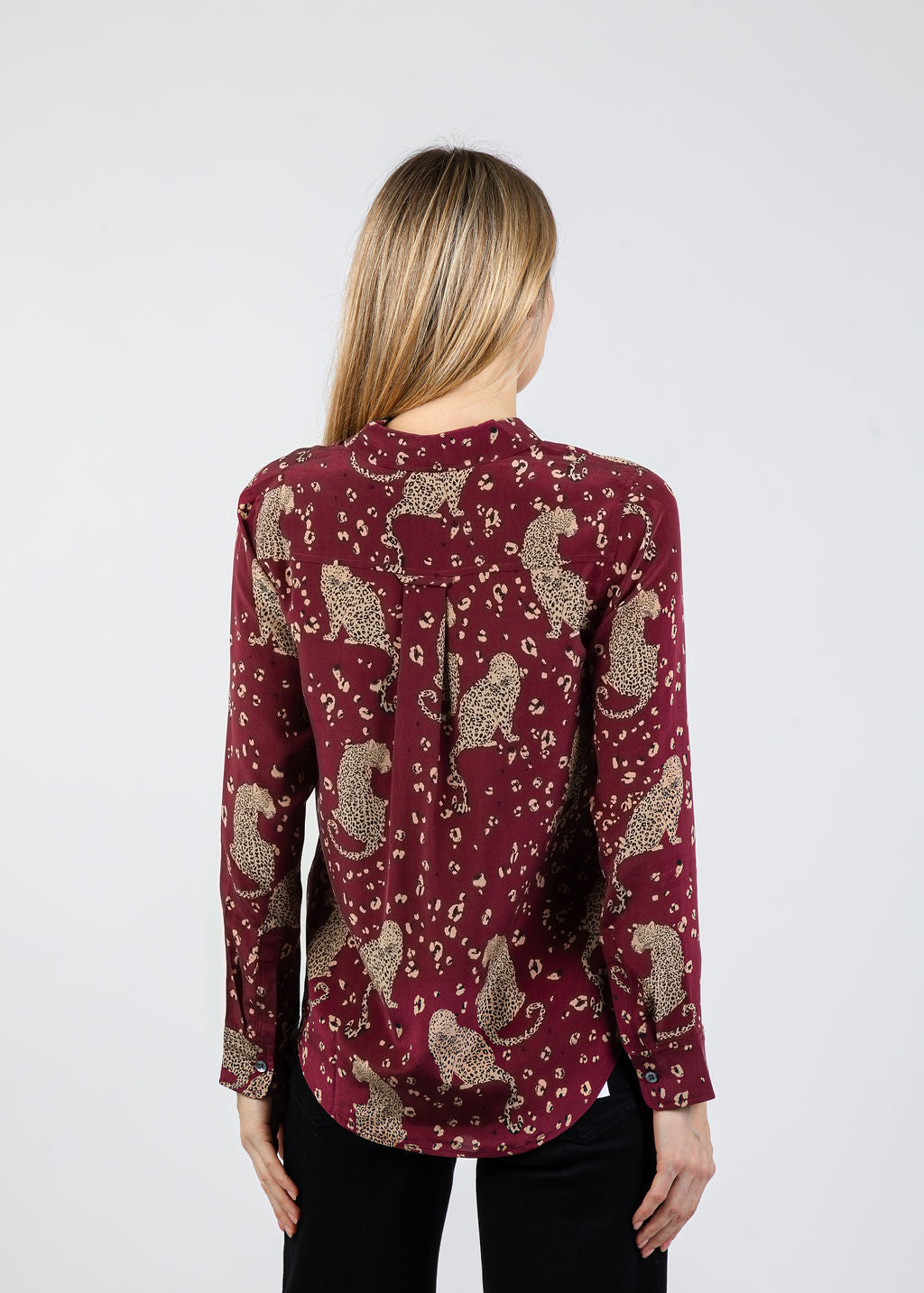 Rails Kate Shirt in Oxblood Leopard available at Barbara Katz