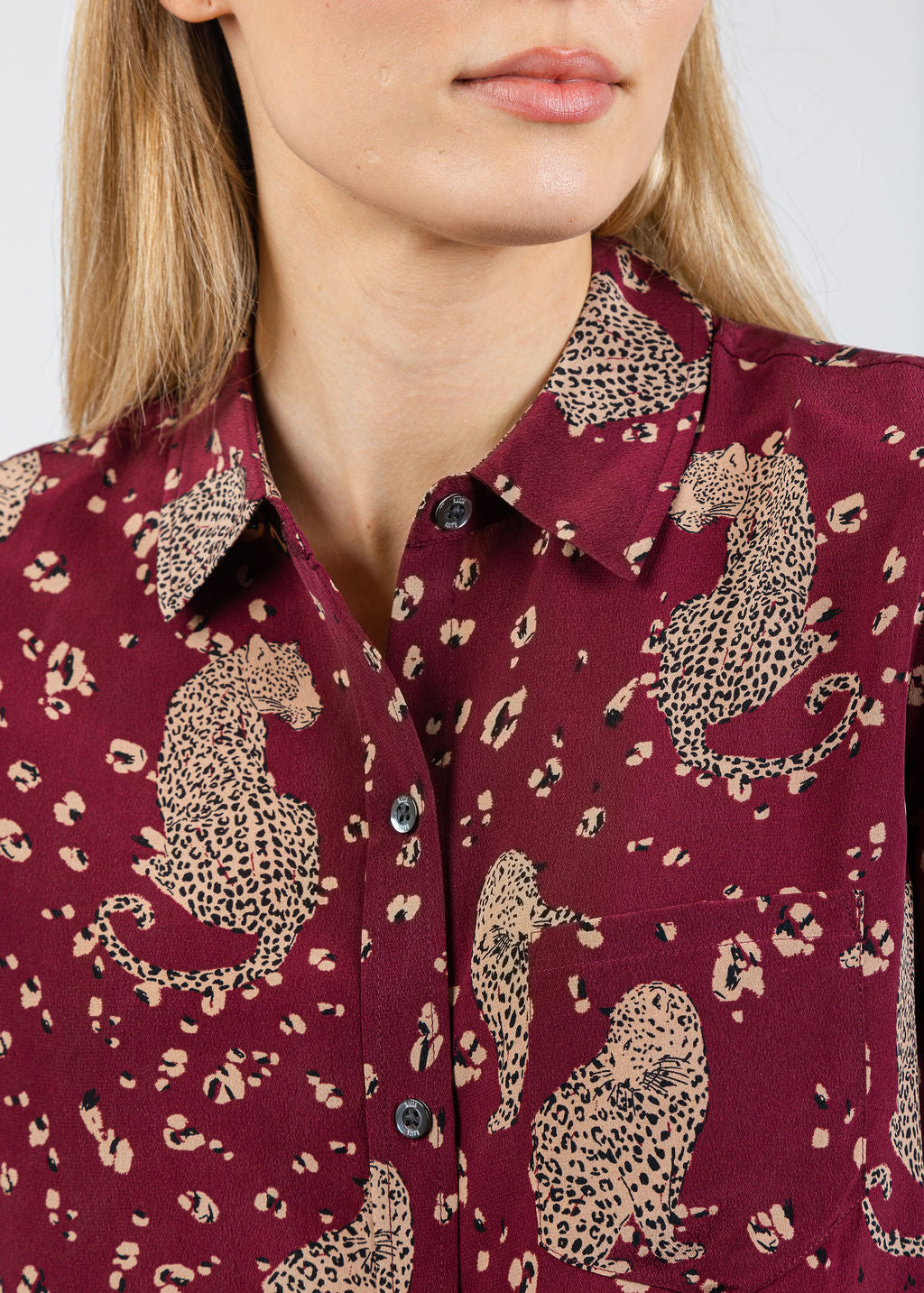 Rails Kate Shirt in Oxblood Leopard available at Barbara Katz