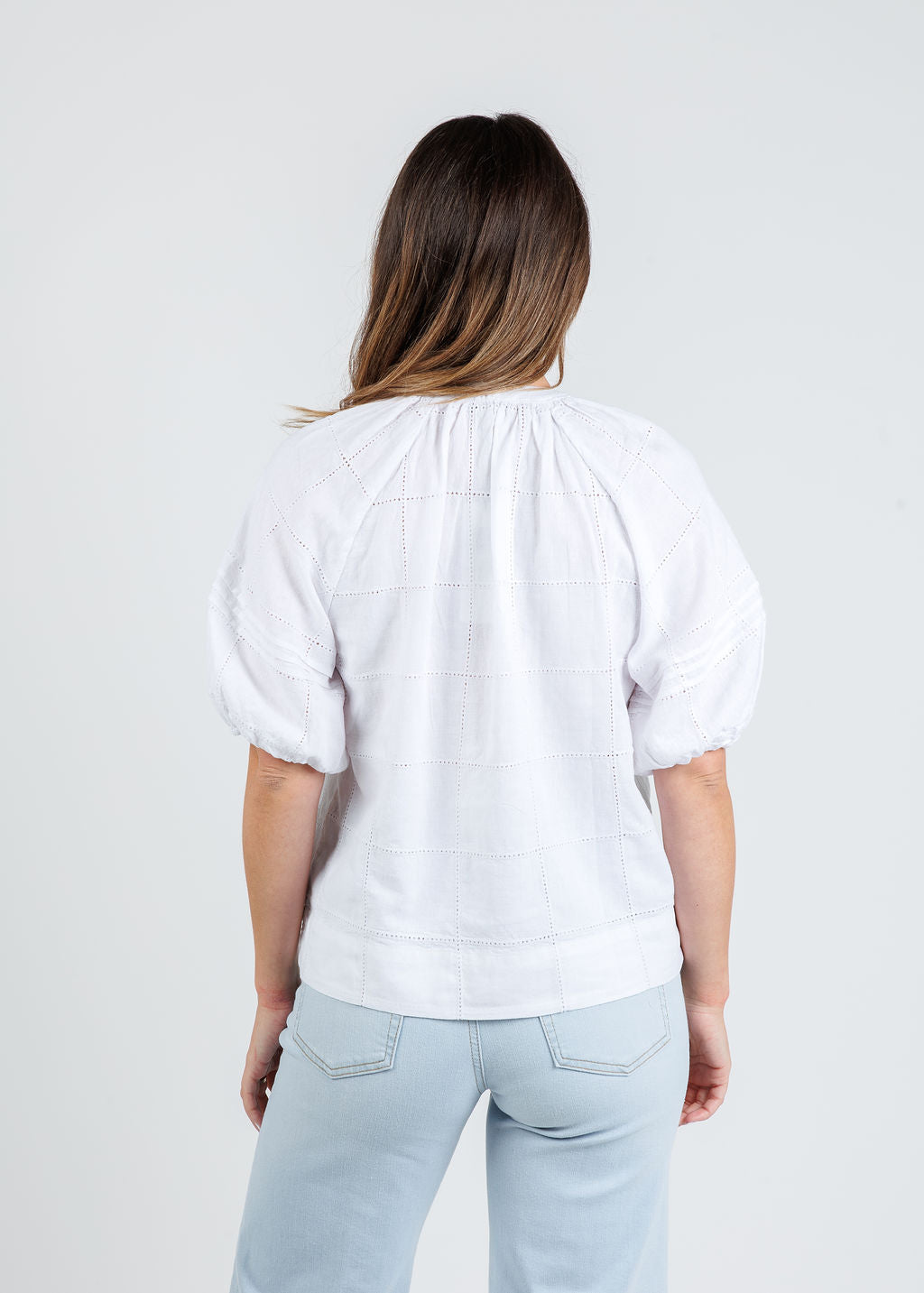 Rails Shoshanna Top in Charli Patchwork Embroidery available at Barbara Katz