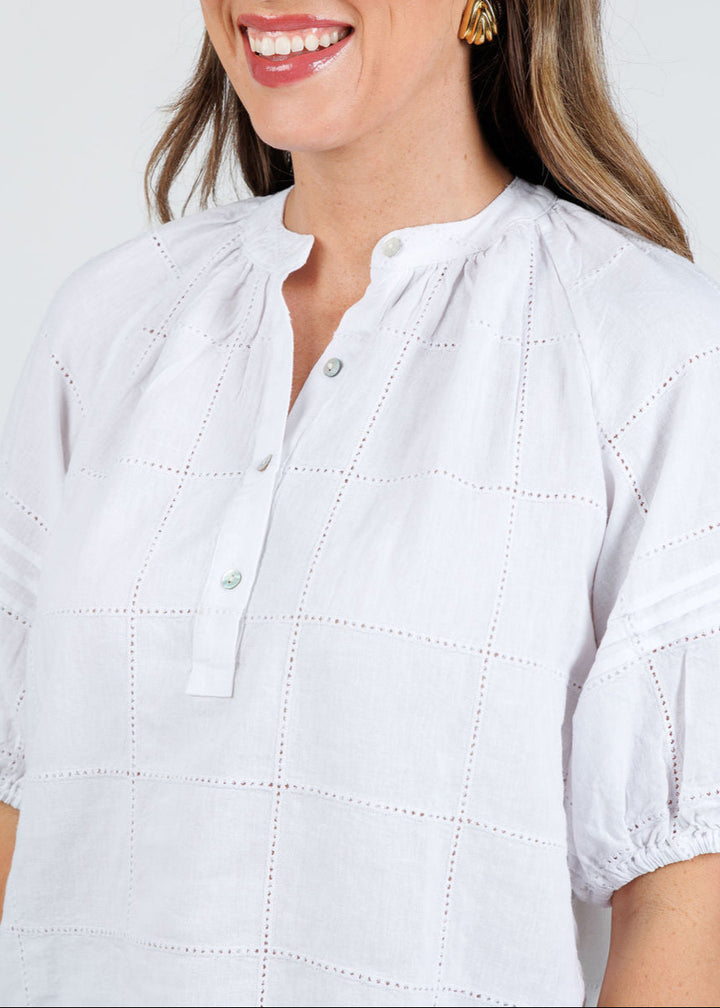 Rails Shoshanna Top in Charli Patchwork Embroidery available at Barbara Katz