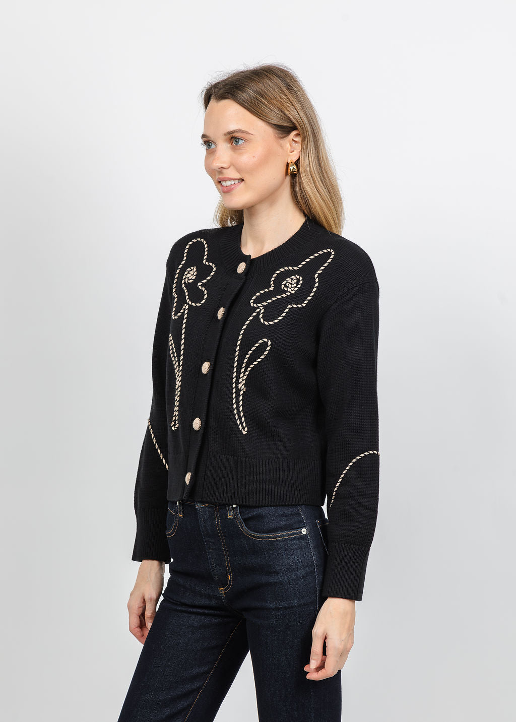 Rails Sybil Embroidered Cardigan in Western Floral available at Barbara Katz