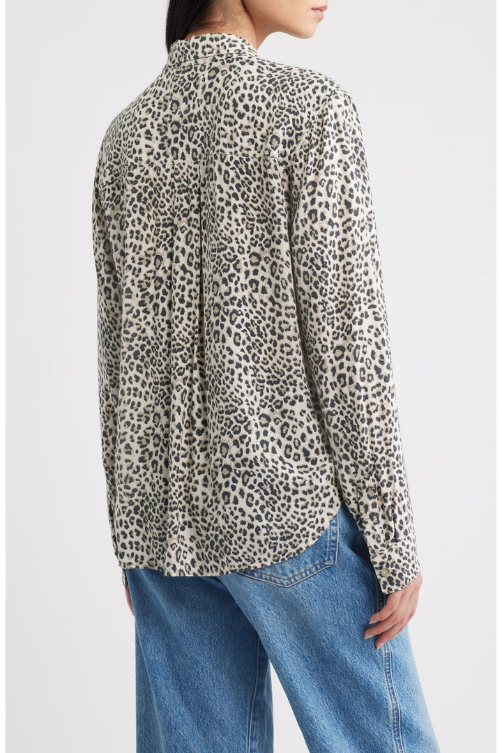 Rails Josephine Shirt in Ecru Cheetah available at Barbara Katz