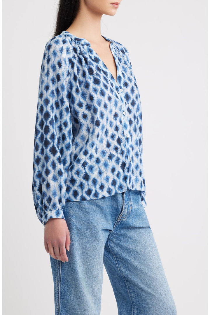 Rails Saint Top in Sapphire Shibori available at Barbara Katz
