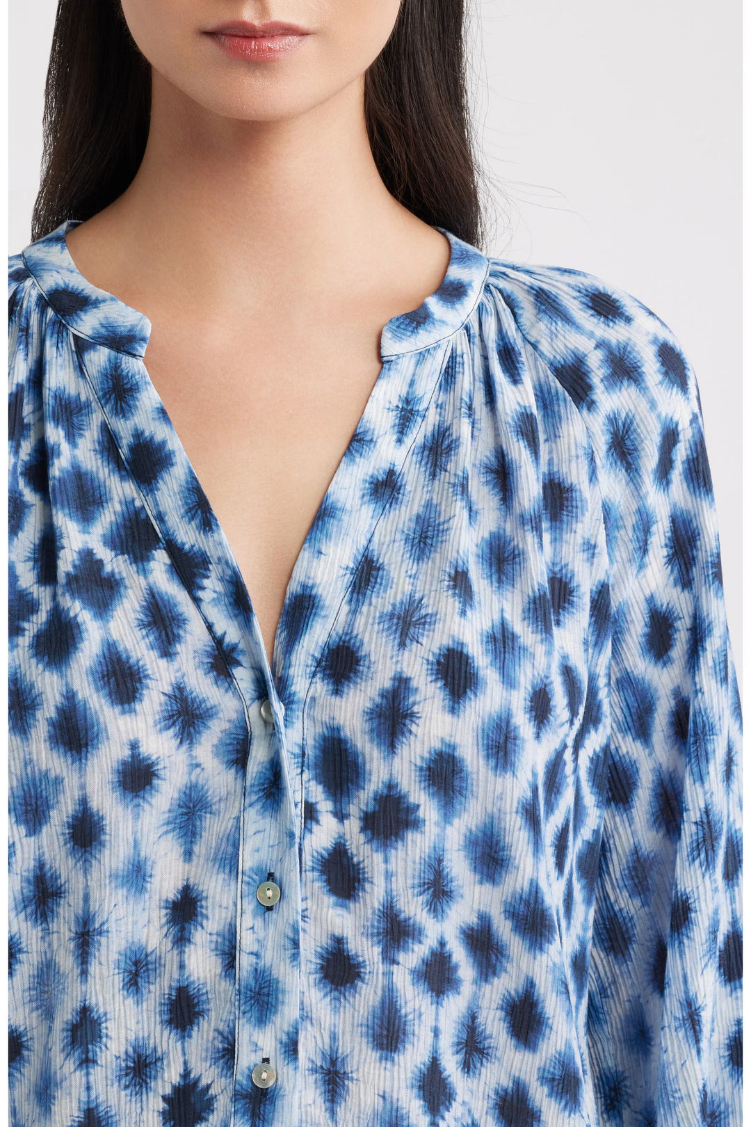 Rails Saint Top in Sapphire Shibori available at Barbara Katz