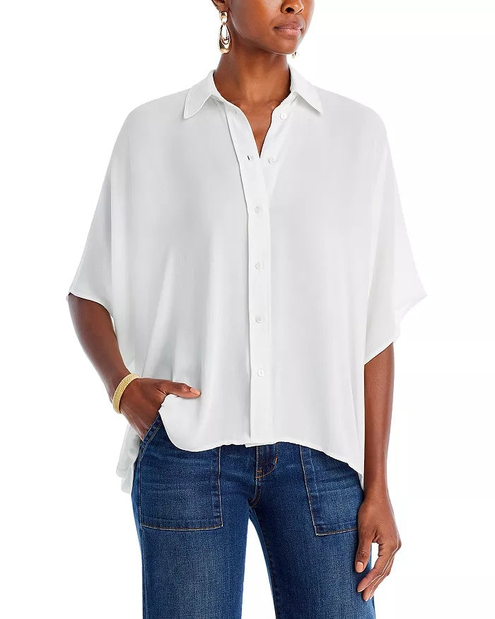 Ramy Brook Mackenzie Crepe Button Down - Ivory