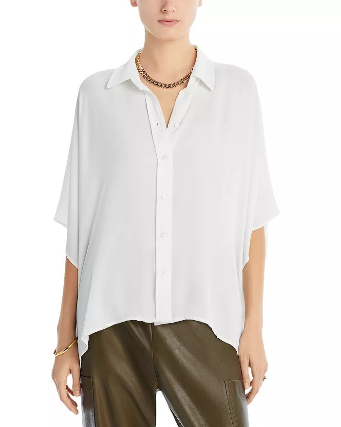 Ramy Brook Mackenzie Crepe Button Down - Ivory