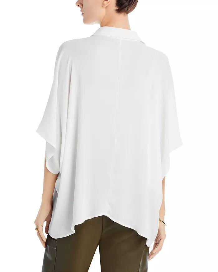 Ramy Brook Mackenzie Crepe Button Down - Ivory