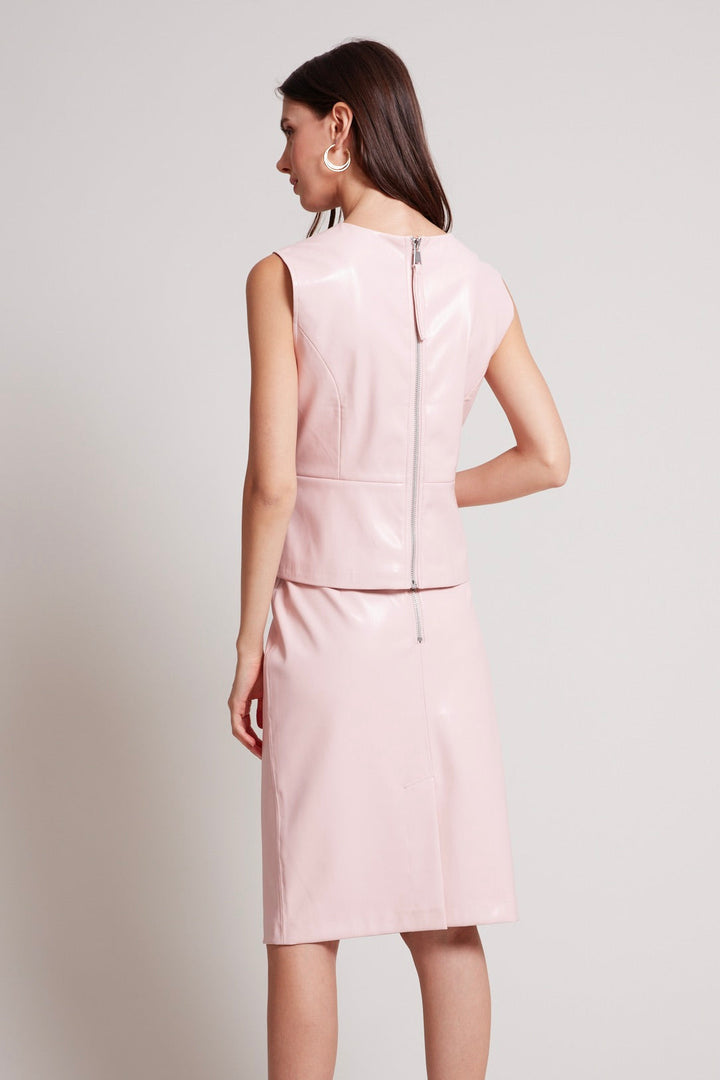 Adroit Atelier Reese Vegan Leather Pencil Skirt in Soft Pink available at Barbara Katz