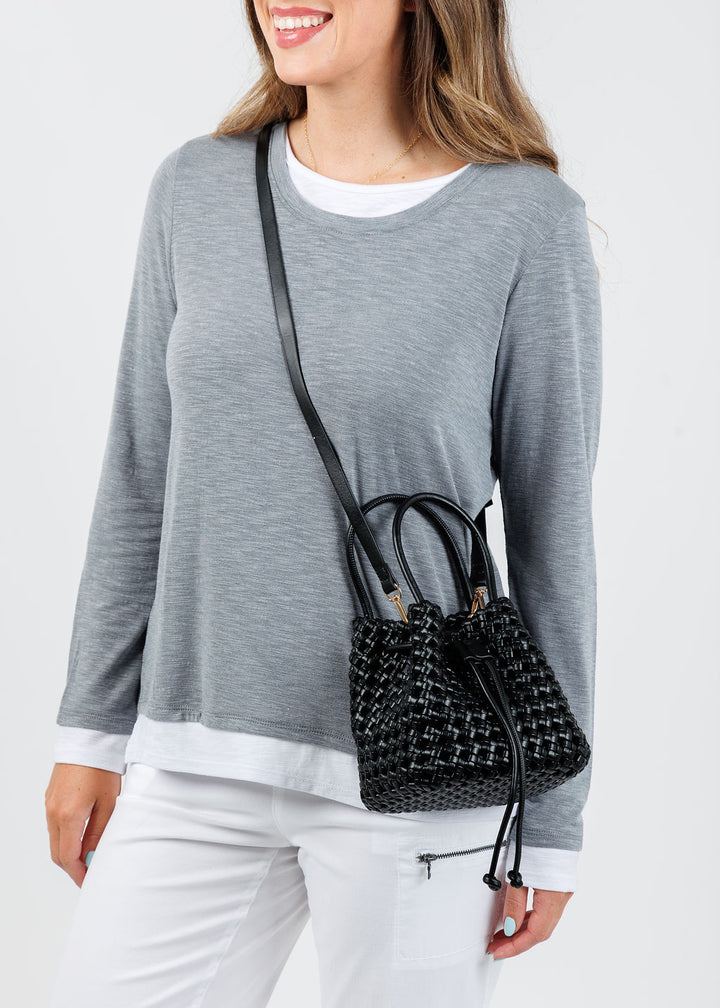 Remi/Reid Perrie Mini Bucket Bag in Black available at Barbara Katz
