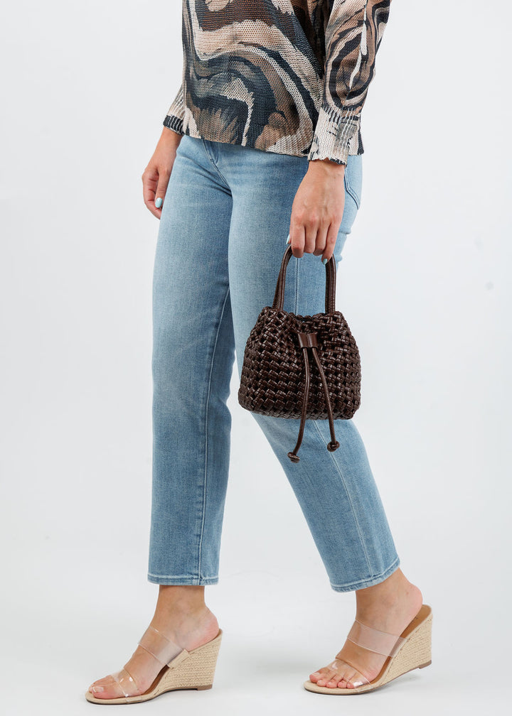 Remi/Reid Perrie Mini Bucket Bag in Espresso available at Barbara Katz