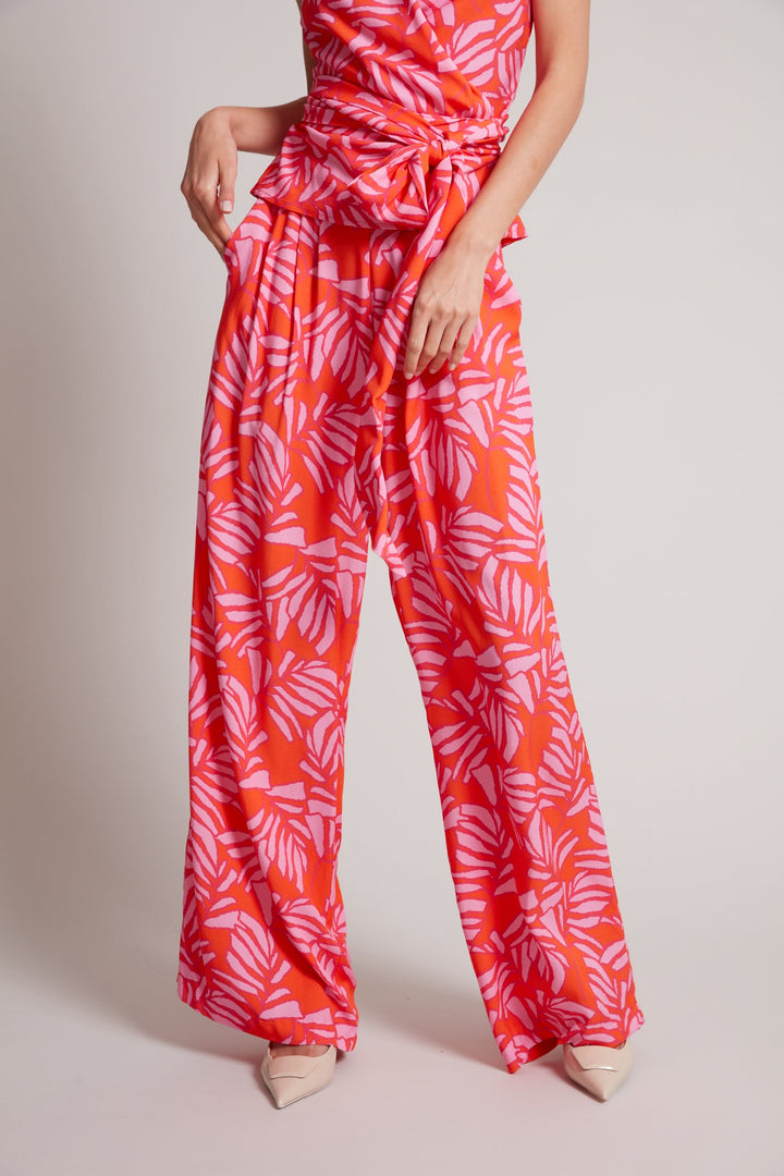Adroit Atelier River Flowy Pants in Tropical Pink/Tangerine available at Barbara Katz