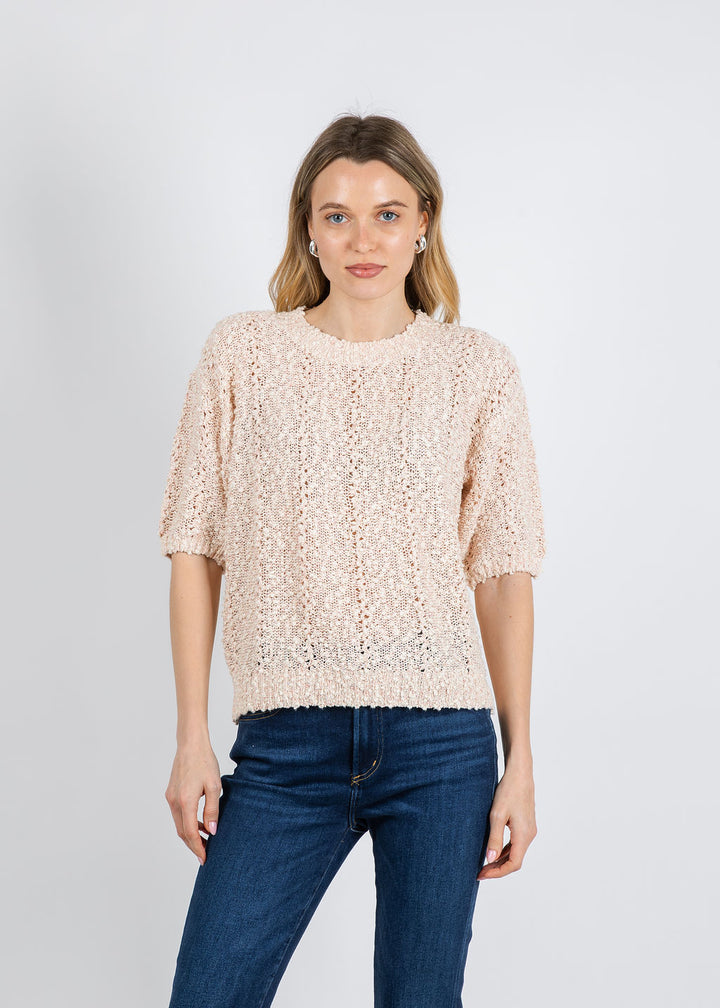 Repeat Boucle Knit Sweater in Gloss available at Barbara Katz