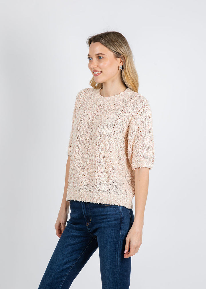 Repeat Boucle Knit Sweater in Gloss available at Barbara Katz