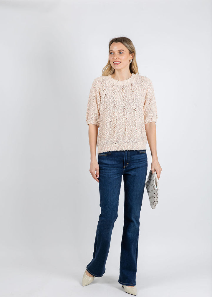 Repeat Boucle Knit Sweater in Gloss available at Barbara Katz