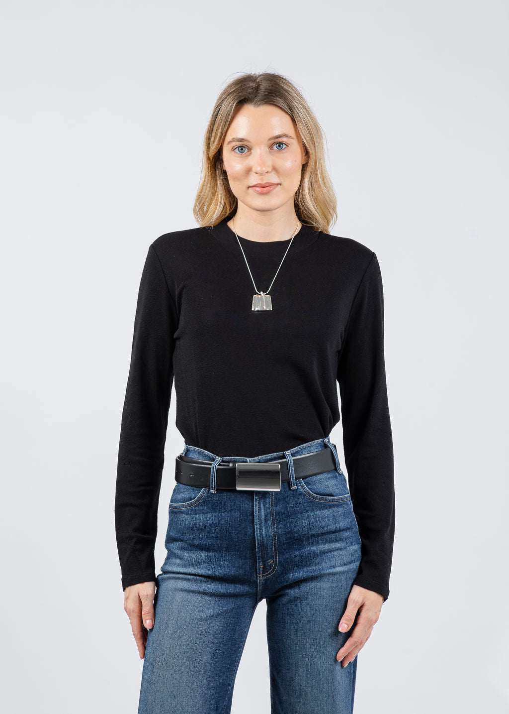 Repeat Crew Shirt in Black available at Barbara Katz