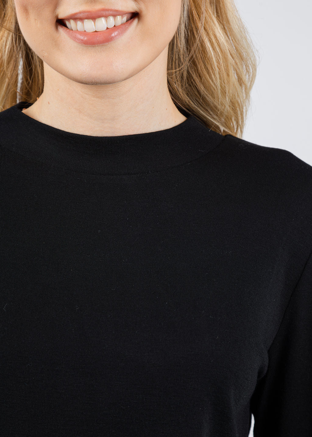 Repeat Crew Shirt in Black available at Barbara Katz