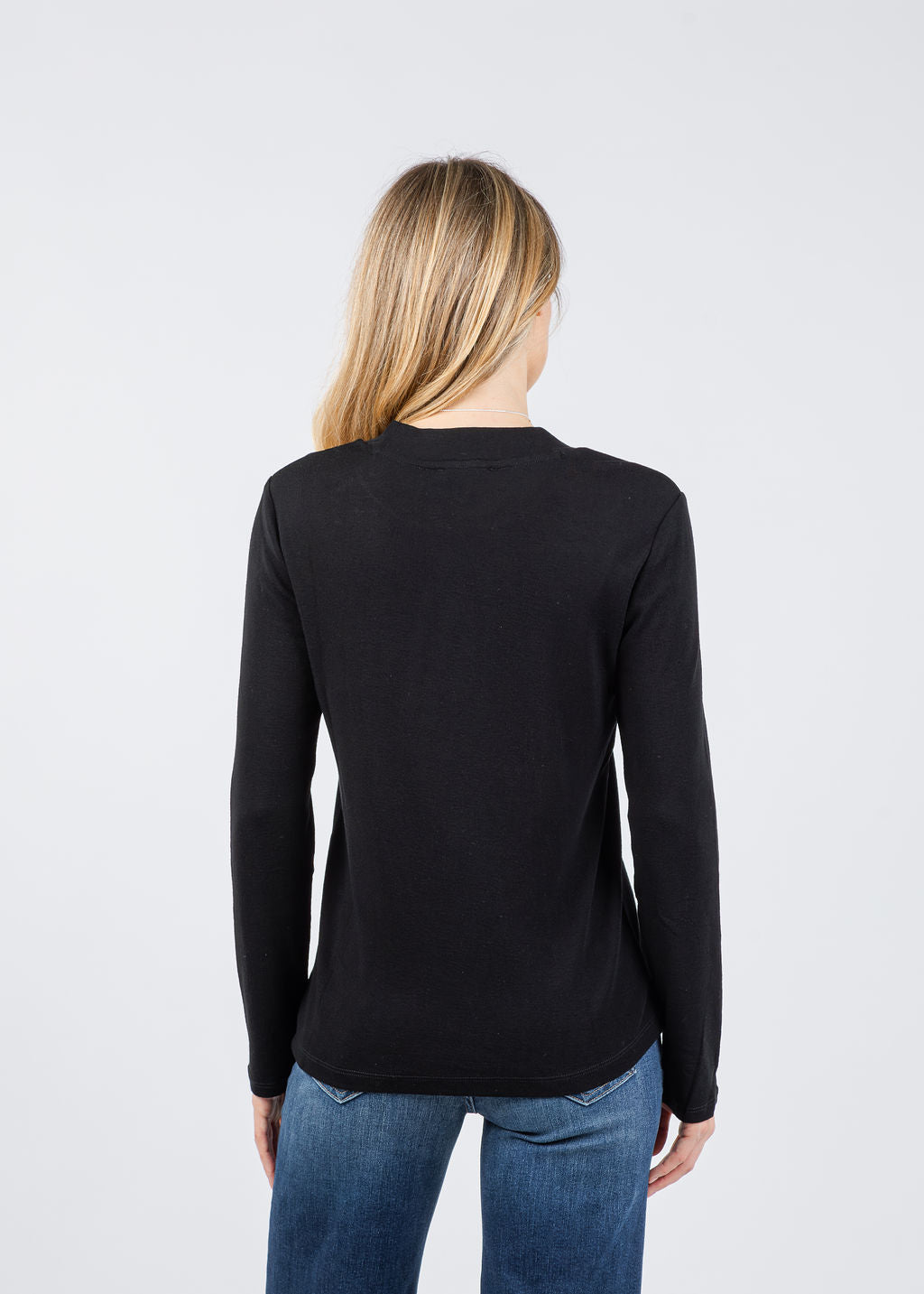 Repeat Crew Shirt in Black available at Barbara Katz
