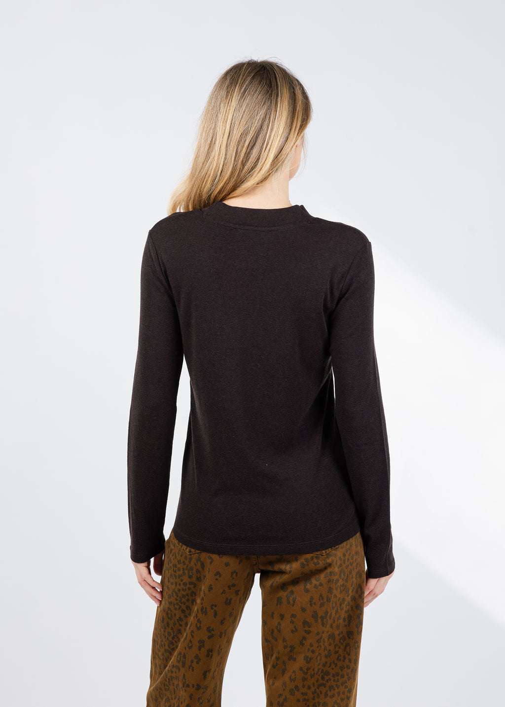 Repeat Crew Shirt in Dark Brown available at Barbara Katz