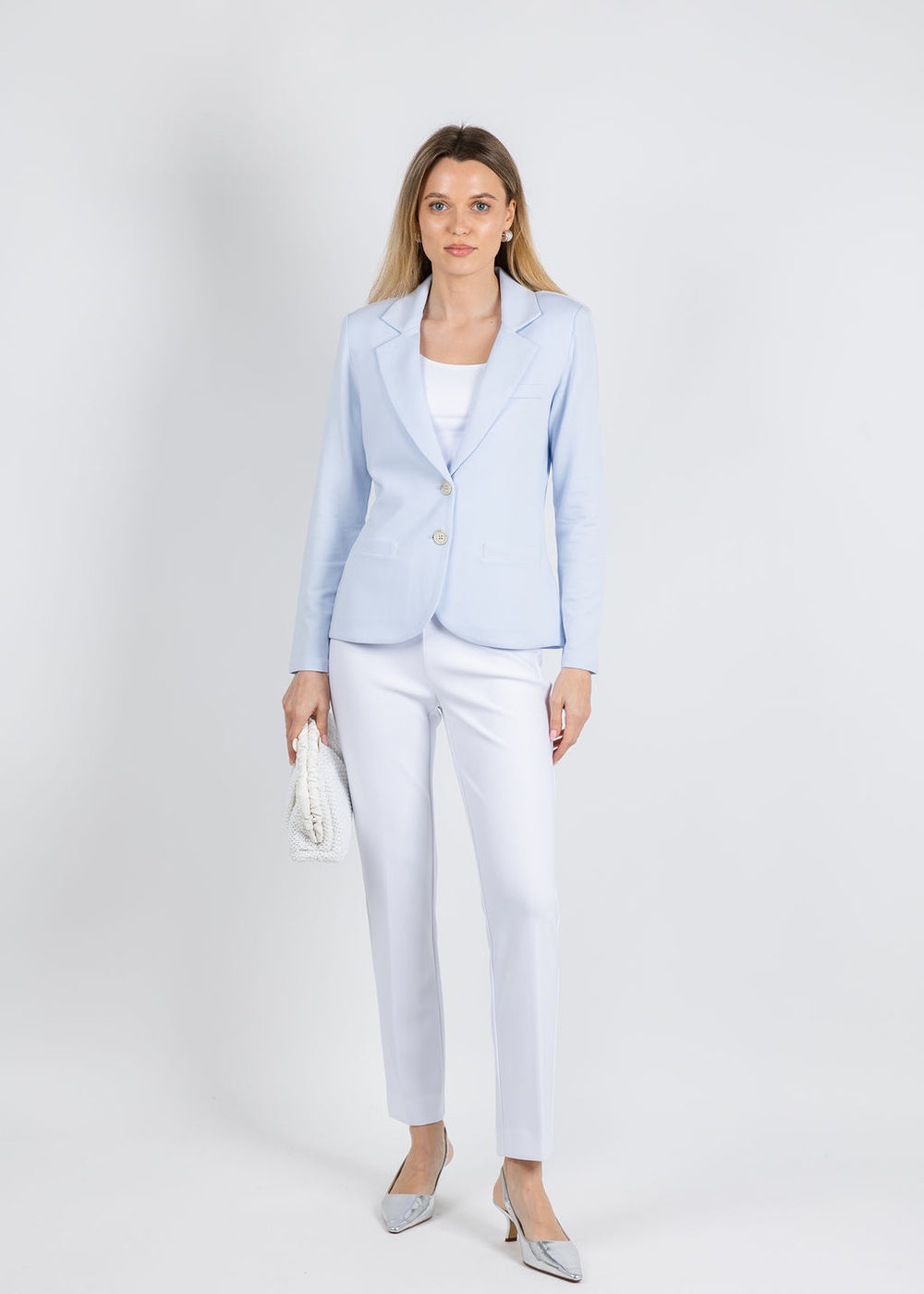 Repeat Knit Blazer in Ocean available at Barbara Katz