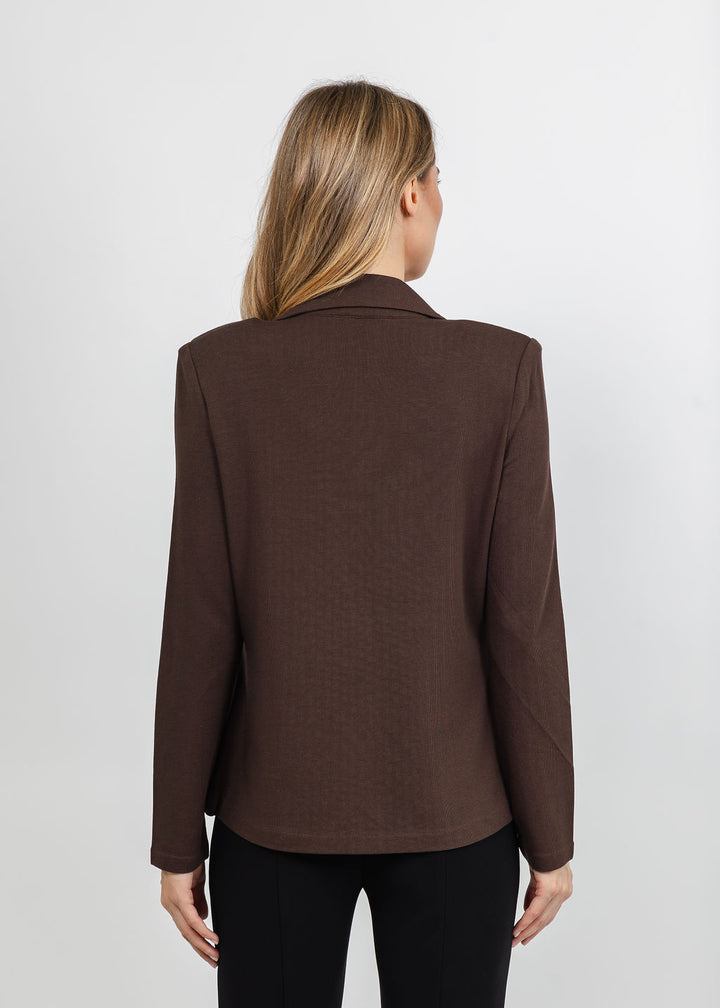 Repeat Knit Blazer in Cocoa available at Barbara Katz
