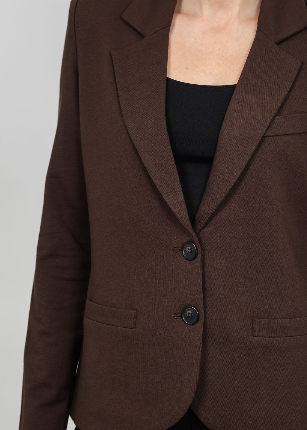 Repeat Knit Blazer in Cocoa available at Barbara Katz