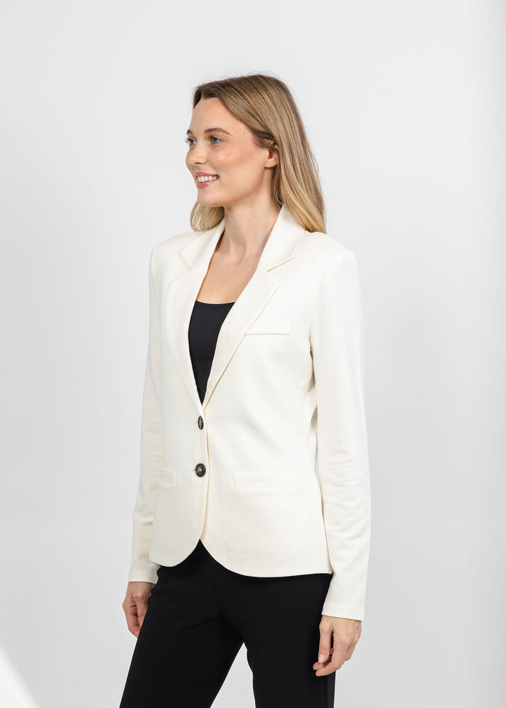 Repeat Knit Blazer in Ivory available at Barbara Katz