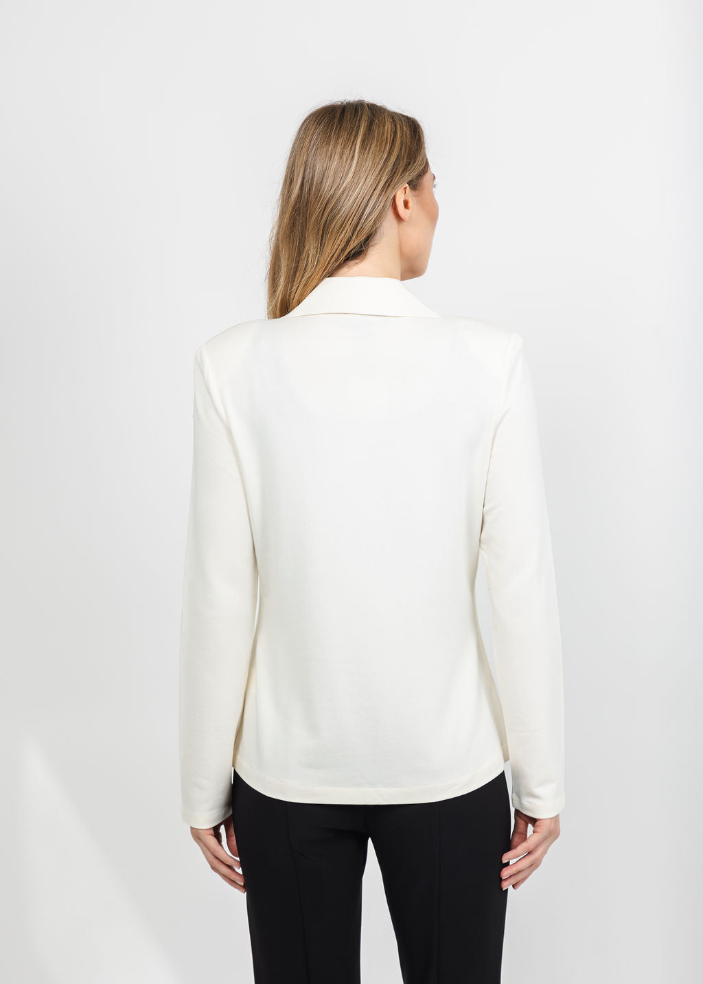 Repeat Knit Blazer in Ivory available at Barbara Katz