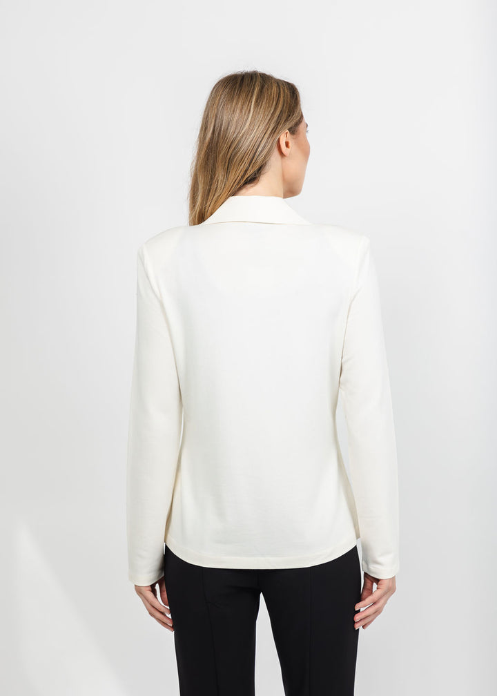 Repeat Knit Blazer in Ivory available at Barbara Katz