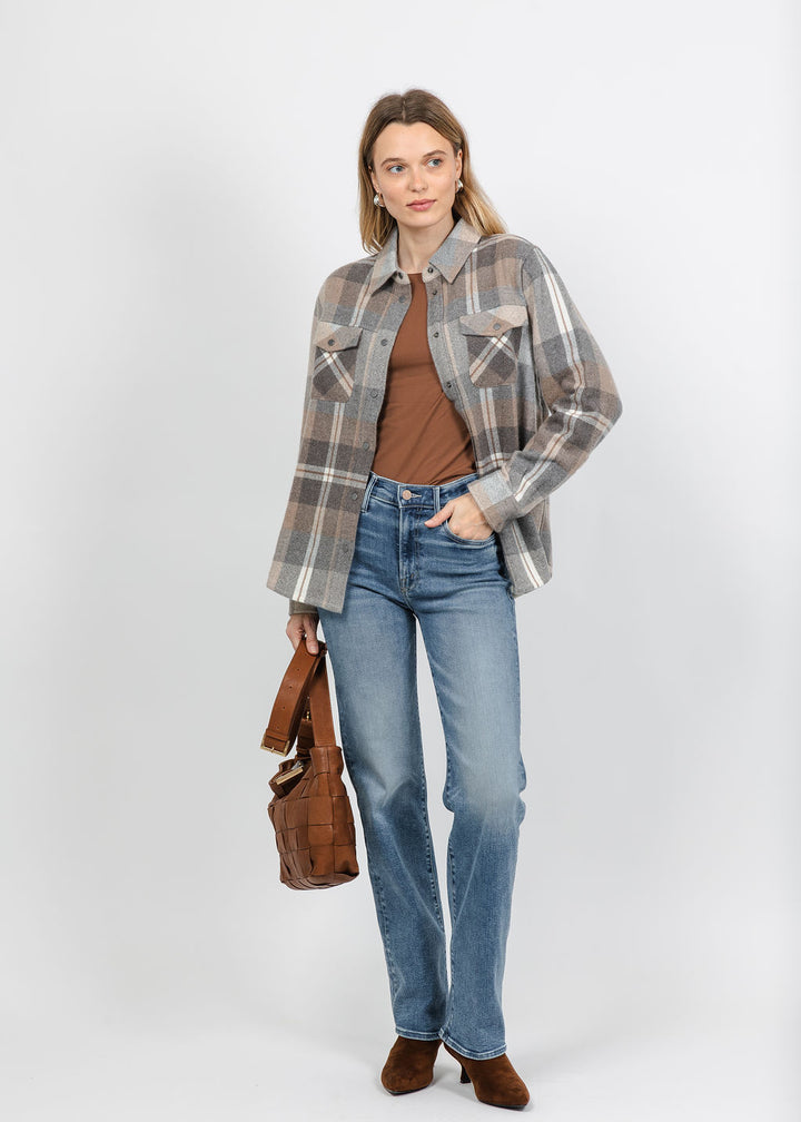 Repeat Plaid Overshirt Jacket in Multi Check available at Barbara Katz
