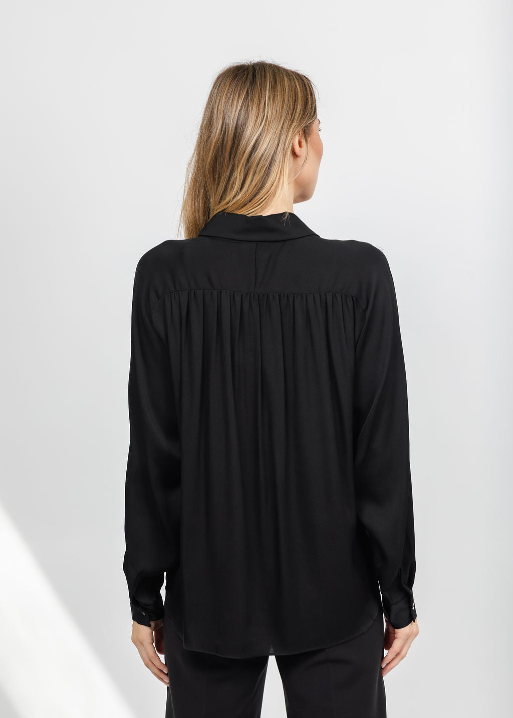 Repeat Silk Blouse - Black available at Barbara Katz