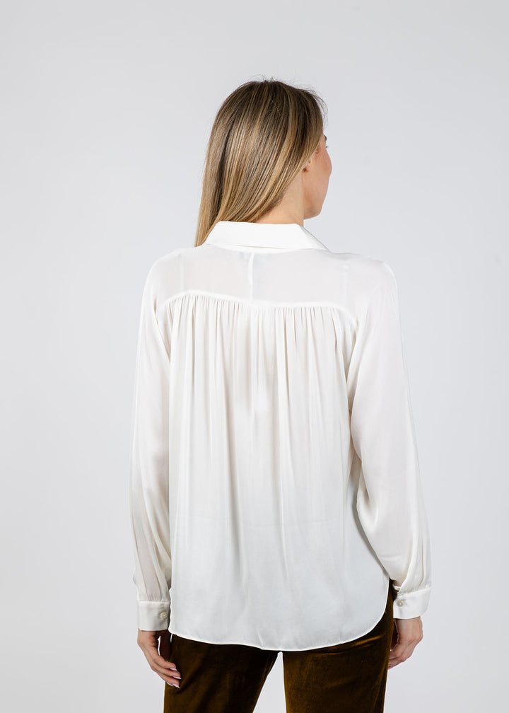 Repeat Silk Blouse in Cream available at Barbara Katz
