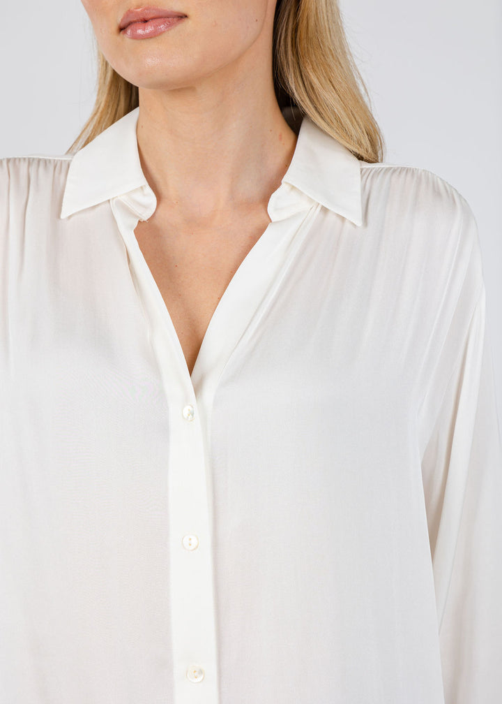 Repeat Silk Blouse in Cream available at Barbara Katz