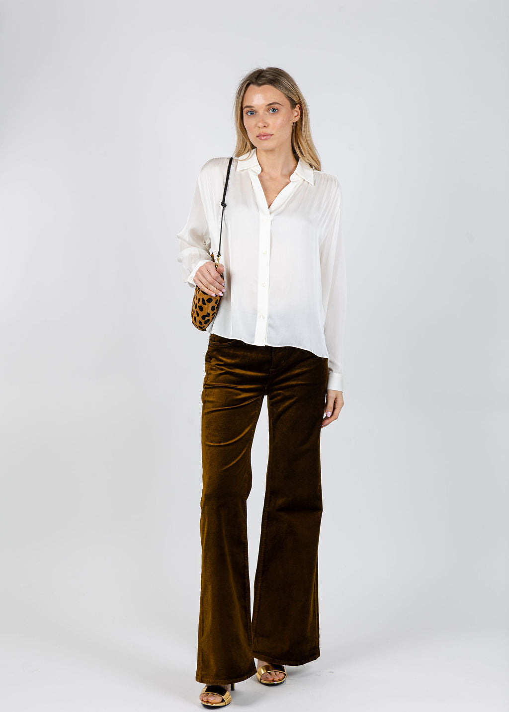 Repeat Silk Blouse in Cream available at Barbara Katz