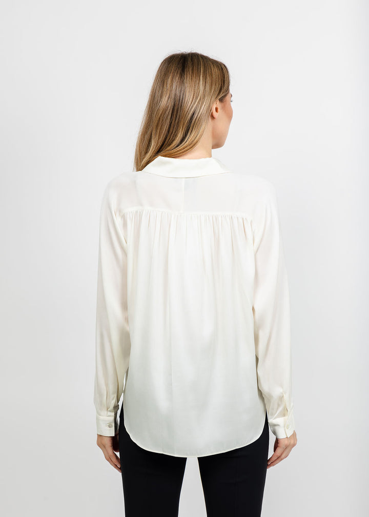 Repeat Silk Blouse - Cream available at Barbara Katz