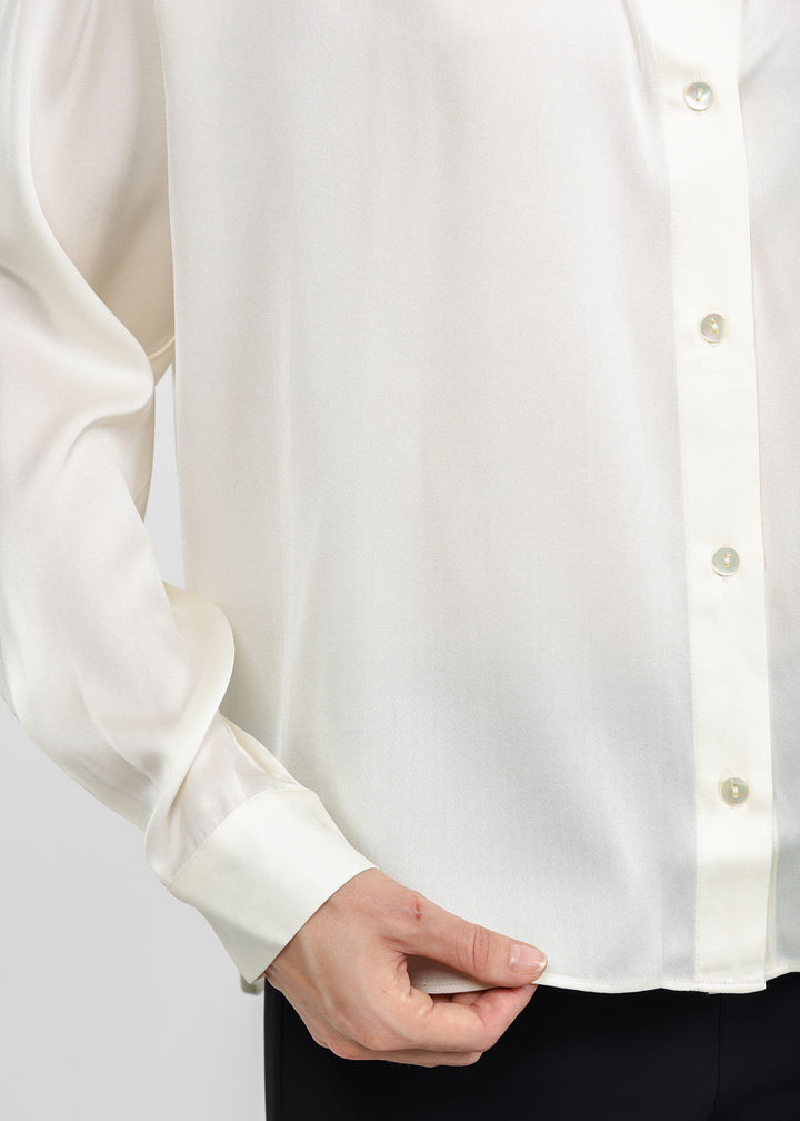 Repeat Silk Blouse - Cream available at Barbara Katz