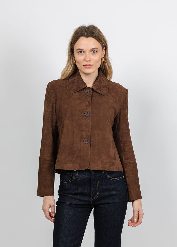 Repeat Suede Shirt Jacket in Morro available at Barbara Katz
