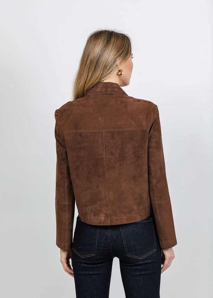 Repeat Suede Shirt Jacket in Morro available at Barbara Katz