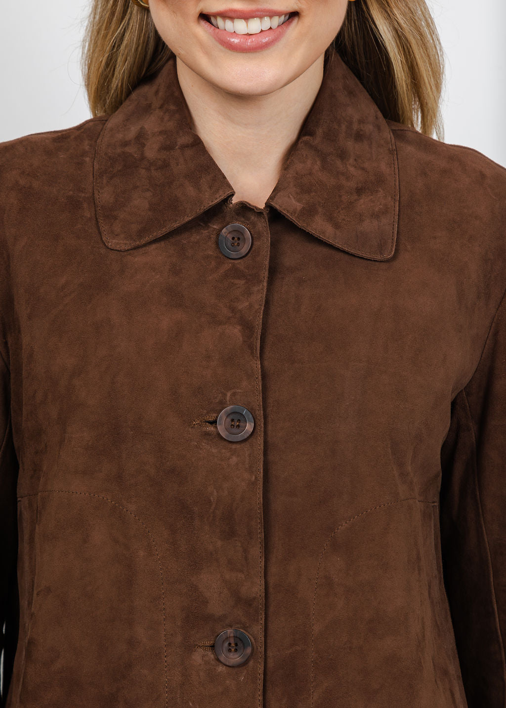 Repeat Suede Shirt Jacket in Morro available at Barbara Katz