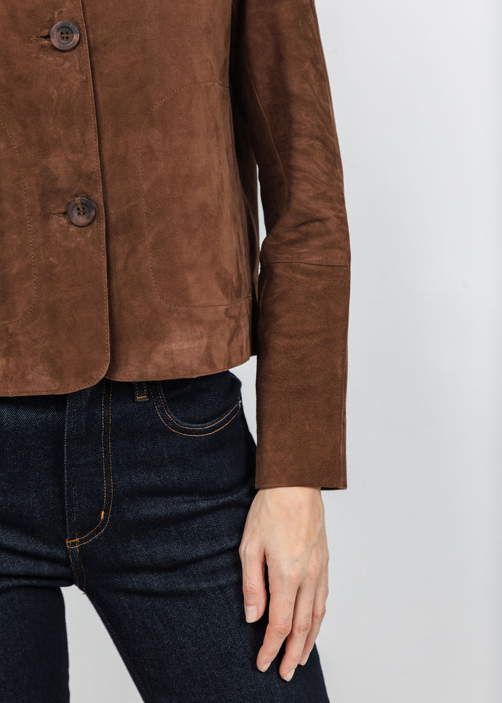 Repeat Suede Shirt Jacket in Morro available at Barbara Katz