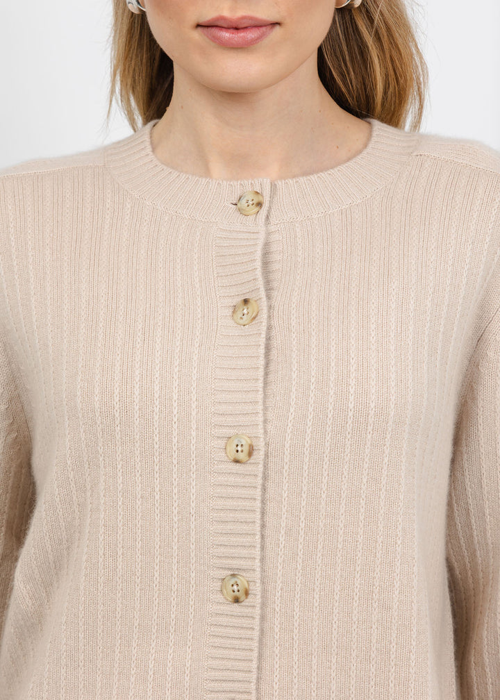 Repeat Textured Cardigan in Natural available at Barbara Katz