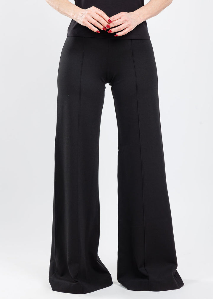 Ripley Rader Ponte Knit Wide Leg Pants in Black available at Barbara Katz