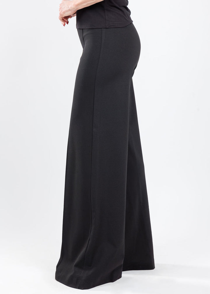 Ripley Rader Ponte Knit Wide Leg Pants in Black available at Barbara Katz
